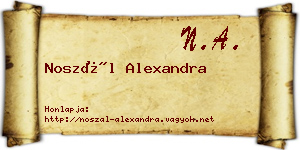 Noszál Alexandra névjegykártya